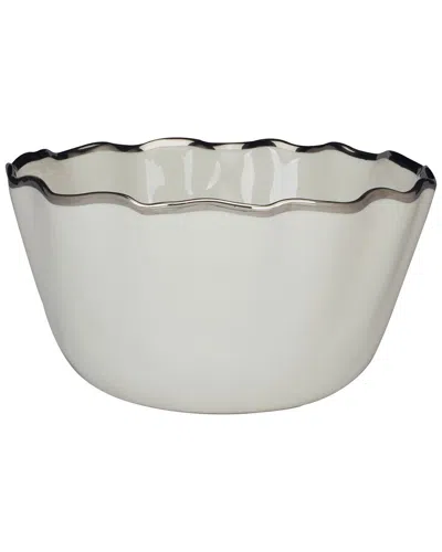 Certified International Regency Deep Porcelain Bowl In White
