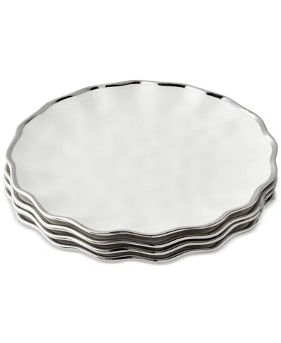 Certified International Regency Dinner Plates, Set Of 4 In Metallic