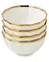 Certified International Regency Gold Set Of 4 Cereal Bowls