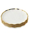 Certified International Regency Gold Set Of 4 Salad Plates