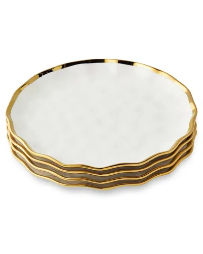 Certified International Regency Gold Set Of 4 Salad Plates