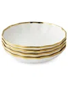 Certified International Regency Gold Set Of 4 Soup Bowls