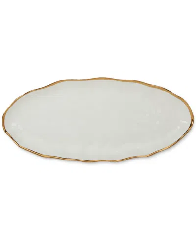 Certified International Regency Oval Fish Platter In Gold