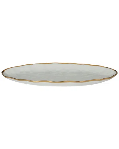 Certified International Regency Porcelain Oval Fish Platter In White