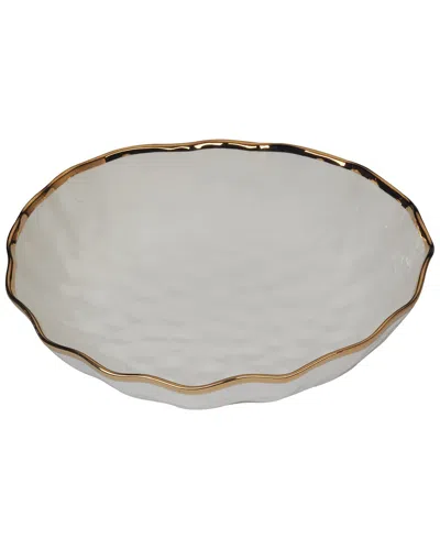 Certified International Regency Porcelain Serving Bowl In Gold
