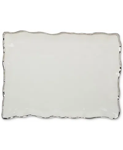 Certified International Regency Rectangular Platter In Silver