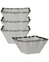 Certified International Regency Set Of 4 Square Snack Bowls