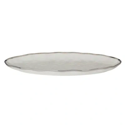 Certified International Regency Porcelain Oval Fish Platter In White