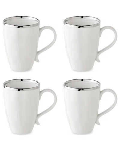 Certified International Regency Silver Set Of 4 Mugs