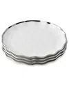 Certified International Regency Silver Set Of 4 Salad Plate 9