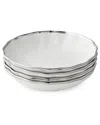 Certified International Regency Silver Set Of 4 Soup Bowls