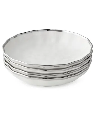Certified International Regency Silver Set Of 4 Soup Bowls