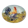 Certified International Rooster Meadow Serving Platter In Blue