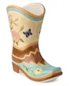 Certified International Rosewood 3-d Boot Vase