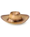 Certified International Rosewood 3-d Cowgirl Hat Chip And Dip Server