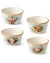 Certified International Rosewood Set Of 4 Ice Cream Bowls