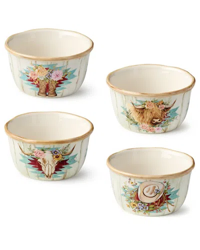 Certified International Rosewood Set Of 4 Ice Cream Bowls In Multi