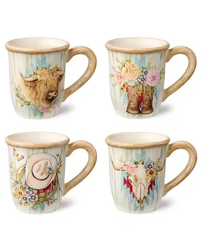 CERTIFIED INTERNATIONAL CERTIFIED INTERNATIONAL ROSEWOOD SET OF 4 MUGS