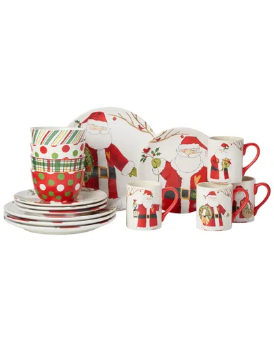 Certified International Santa Delight 16pc Dinnerware Set In Multi