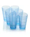 Certified International Set Of 6 Santa Fe 22oz Acrylic Ice Tea Glasses In Blue