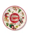 Certified International Santa's Retro Christmas Chip Dip Platter In Multi