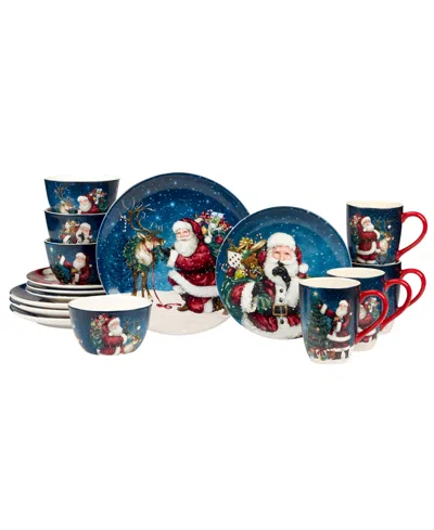 Certified International Santa's Secret 16 Pc. Dinnerware Set, Service For 4 In Multi