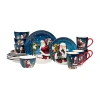 Certified International Santa's Secret 16-pc. Earthenware Dinnerware Set In Blue