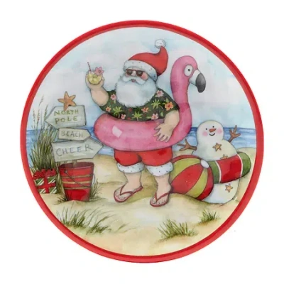 Certified International Santa's Wish 12-pc. Melamine Appetizer Plate In Multi