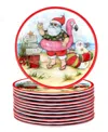 Certified International Santa's Wish 6" Melamine Canape Plates, Set Of 12 In Red