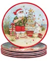 Certified International Santa's Wish Melamine Dinner Plates (set Of 6)