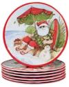Certified International Santa's Wish Melamine Salad Plates (set Of 6)