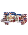 Certified International Santa's Workshop 16pc Dinnerware Set In Multi