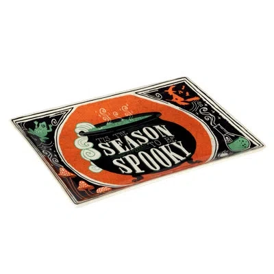 Certified International Scaredy Cat Rectangular Platter 14in X 10in In Multicolored