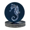 Certified International Sea Life 6-pc. Melamine Salad Plate In Blue