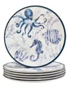 Certified International Sea Life Melamine Set Of 6 Dinner Plate