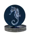 Certified International Sea Life Set Of 6 Salad Plate 9", Service For 6 In Miscellaneous