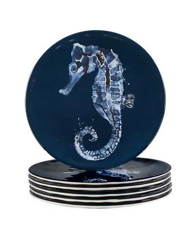Certified International Sea Life Set Of 6 Salad Plate 9", Service For 6 In Miscellaneous