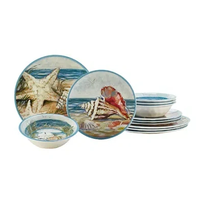 Certified International Seacoast 12-pc. Melamine Dinnerware Set In Blue