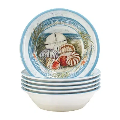 Certified International Seacoast 6-pc. Melamine Soup Bowl In Blue