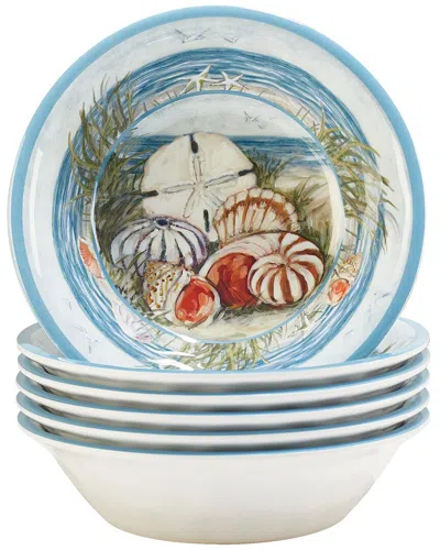 Certified International Seacoast Melamine Set Of 6 All Purpose Bowl In Miscellaneous