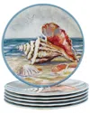 Certified International Seacoast Melamine Set Of 6 Salad Plate