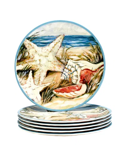 Certified International Seacoast Set Of 6 Dinner Plate 11", Service For 6 In Miscellaneous