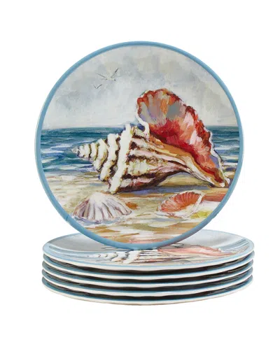 Certified International Seacoast Set Of 6 Salad Plate 9", Service For 6 In Miscellaneous