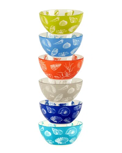 Certified International Seaside Set Of 6 All Purpose Bowls In Multi