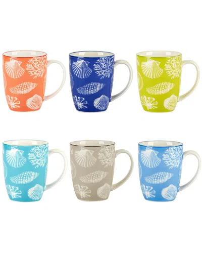 Certified International Seaside Set Of 6 Mugs In Miscellaneous