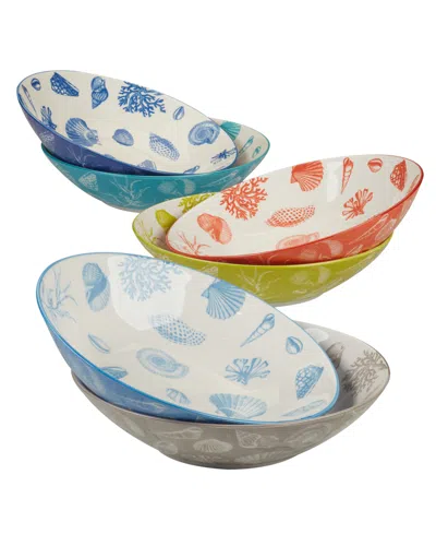 Certified International Seaside Set Of 6 Soup Or Pasta Bowl, 6 Asst In Miscellaneous