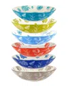 Certified International Seaside Set Of 6 Soup/pasta Bowls