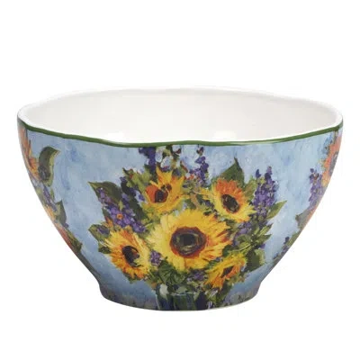 Certified International Sunflower Bouquet Deep Bowl In Multi