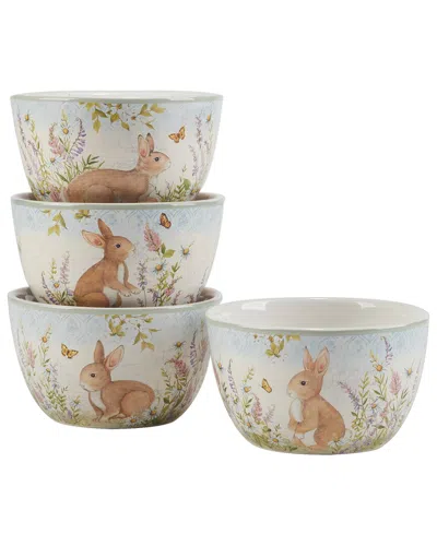Certified International Set Of 4 Easter Meadow Ice Cream Bowls In Multi