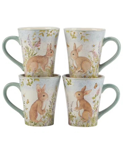 Certified International Set Of 4 Easter Meadow Mugs In Multi